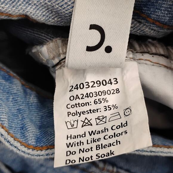 Commense Straight Leg Seamed Jeans High Rise Light Wash Blue Size XS - Picture 5 of 5